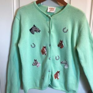 Vintage Derby Dream Horse Cardigan